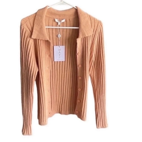 WAYF Sawyer Polo Button Up Peach with Collar Soft Cardigan
NWT Size Large - Picture 2 of 8